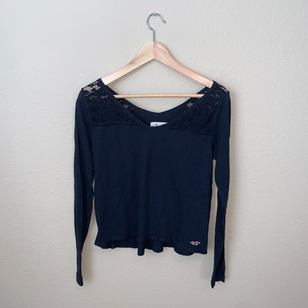 Hollister       Long sleeve shirt with lace detailing.